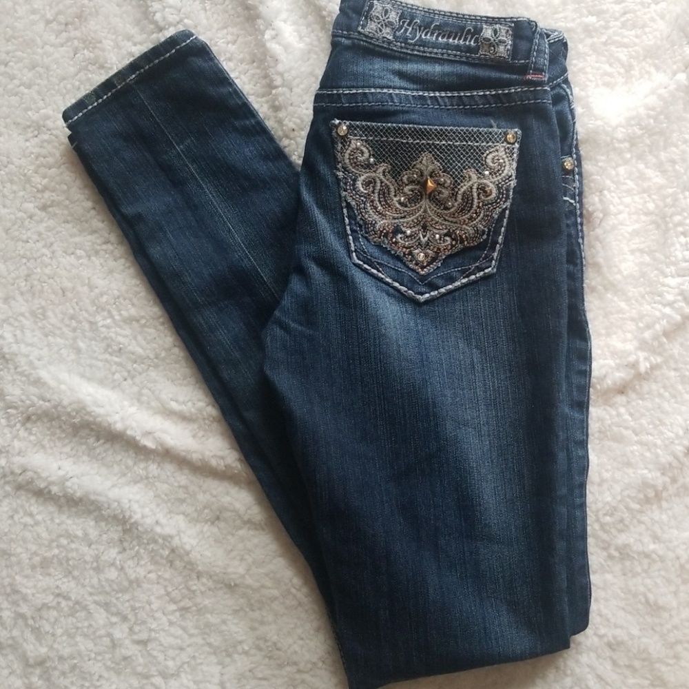 Dark wash denim